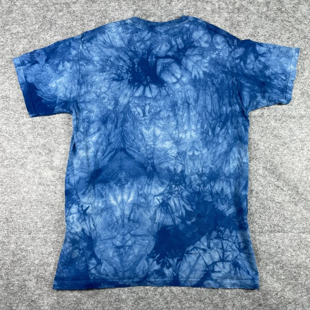 Kansas Jayhawks T-Shirt Mens M Blue The Mountain Tie Dye NCAA Football Helmet